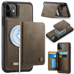 Custodia per telefono CaseMe serie Me80 con portafoglio rimovibile, protezione magnetica RFID e pelle vegana., For iPhone 12 Pro Max, For iPhone 11 Pro Max, For iPhone 11, For iPhone 11 Pro
