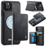 Custodia per telefono CaseMe serie Me80 con portafoglio rimovibile, protezione magnetica RFID e pelle vegana., For iPhone 12 Pro Max, For iPhone 11 Pro Max, For iPhone 11, For iPhone 11 Pro