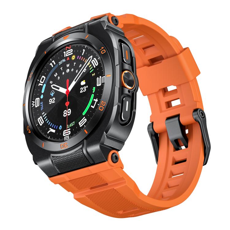 Cinturino in silicone integrato con copertura in lega di zinco dai colori vivaci, For Samsung Galaxy Watch Ultra / Ultra 2025