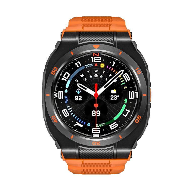 Cinturino in silicone integrato con copertura in lega di zinco dai colori vivaci, For Samsung Galaxy Watch Ultra / Ultra 2025