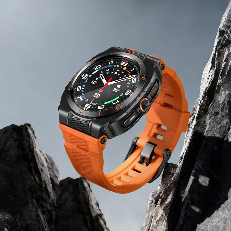 Cinturino in silicone integrato con copertura in lega di zinco dai colori vivaci, For Samsung Galaxy Watch Ultra / Ultra 2025
