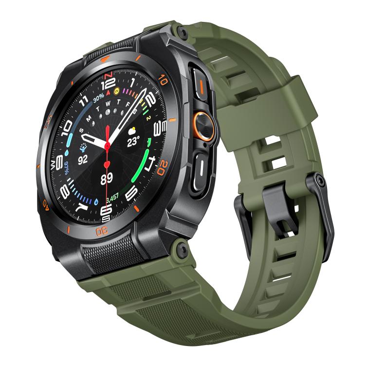 Cinturino in silicone integrato con copertura in lega di zinco dai colori vivaci, For Samsung Galaxy Watch Ultra / Ultra 2025