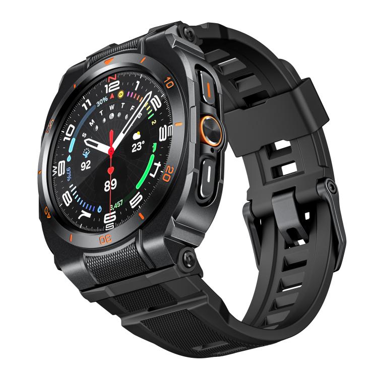 Cinturino in silicone integrato con copertura in lega di zinco dai colori vivaci, For Samsung Galaxy Watch Ultra / Ultra 2025