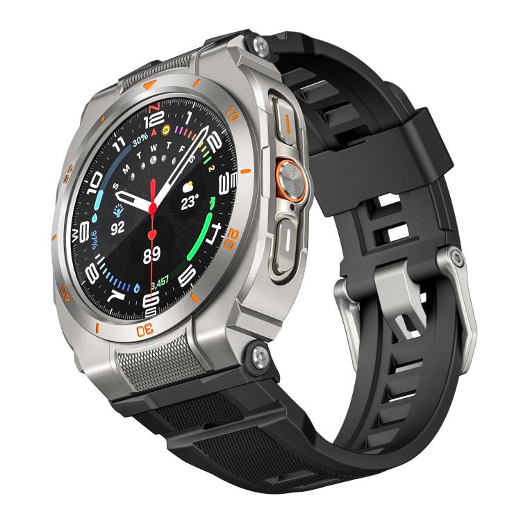 Cinturino in silicone integrato con copertura in lega di zinco dai colori vivaci, For Samsung Galaxy Watch Ultra / Ultra 2025