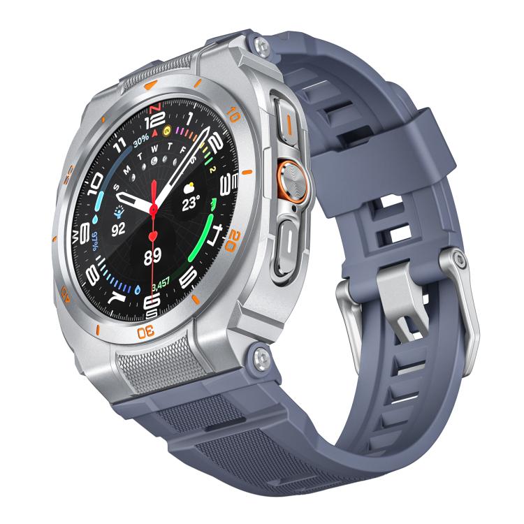 Cinturino in silicone integrato con copertura in lega di zinco dai colori vivaci, For Samsung Galaxy Watch Ultra / Ultra 2025