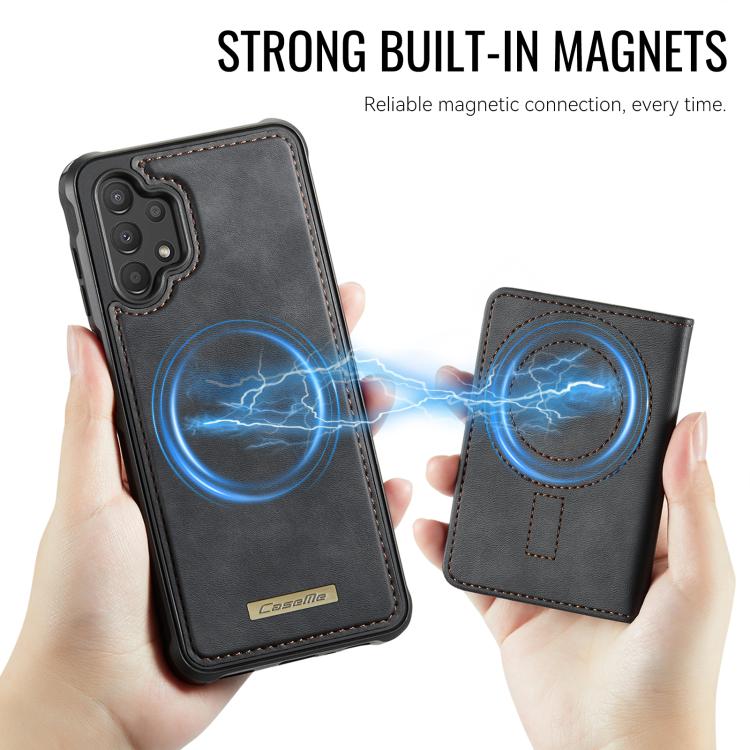 Custodia per telefono CaseMe serie Me80 con portafoglio rimovibile, protezione magnetica RFID e pelle vegana., For Samsung Galaxy A13 / A04s, For Samsung Galaxy A52 / A52s 5G
