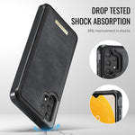 Custodia per telefono CaseMe serie Me80 con portafoglio rimovibile, protezione magnetica RFID e pelle vegana., For Samsung Galaxy A13 / A04s, For Samsung Galaxy A52 / A52s 5G