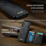 Custodia per telefono CaseMe serie Me80 con portafoglio rimovibile, protezione magnetica RFID e pelle vegana., For Samsung Galaxy A13 / A04s, For Samsung Galaxy A52 / A52s 5G