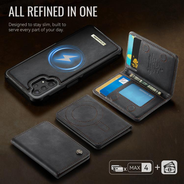 Custodia per telefono CaseMe serie Me80 con portafoglio rimovibile, protezione magnetica RFID e pelle vegana., For Samsung Galaxy A13 / A04s, For Samsung Galaxy A52 / A52s 5G