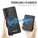Custodia per telefono CaseMe serie Me80 con portafoglio rimovibile, protezione magnetica RFID e pelle vegana., For Samsung Galaxy A17, For Samsung Galaxy S25 Edge 5G, For Samsung Galaxy A56 5G, For Samsung Galaxy A16