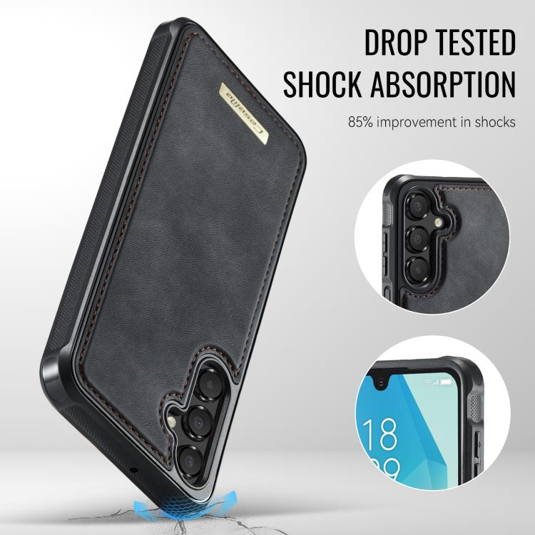 Custodia per telefono CaseMe serie Me80 con portafoglio rimovibile, protezione magnetica RFID e pelle vegana., For Samsung Galaxy A17, For Samsung Galaxy S25 Edge 5G, For Samsung Galaxy A56 5G, For Samsung Galaxy A16