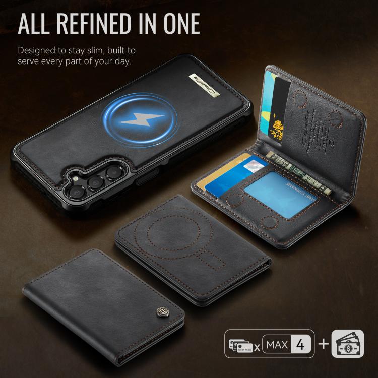 Custodia per telefono CaseMe serie Me80 con portafoglio rimovibile, protezione magnetica RFID e pelle vegana., For Samsung Galaxy A17, For Samsung Galaxy S25 Edge 5G, For Samsung Galaxy A56 5G, For Samsung Galaxy A16