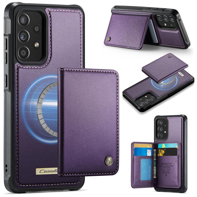 Custodia per telefono CaseMe serie Me80 con portafoglio rimovibile, protezione magnetica RFID e pelle vegana., For Samsung Galaxy A13 / A04s, For Samsung Galaxy A52 / A52s 5G