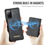 Custodia per telefono CaseMe serie Me80 con portafoglio rimovibile, protezione magnetica RFID e pelle vegana., For Samsung Galaxy S20 FE, For Samsung Galaxy A53 5G, For Samsung Galaxy S22 Ultra 5G, For Samsung Galaxy S22+ 5G