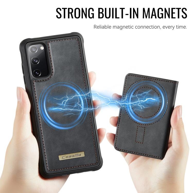 Custodia per telefono CaseMe serie Me80 con portafoglio rimovibile, protezione magnetica RFID e pelle vegana., For Samsung Galaxy S20 FE, For Samsung Galaxy A53 5G, For Samsung Galaxy S22 Ultra 5G, For Samsung Galaxy S22+ 5G