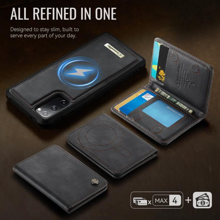 Custodia per telefono CaseMe serie Me80 con portafoglio rimovibile, protezione magnetica RFID e pelle vegana., For Samsung Galaxy S20 FE, For Samsung Galaxy A53 5G, For Samsung Galaxy S22 Ultra 5G, For Samsung Galaxy S22+ 5G