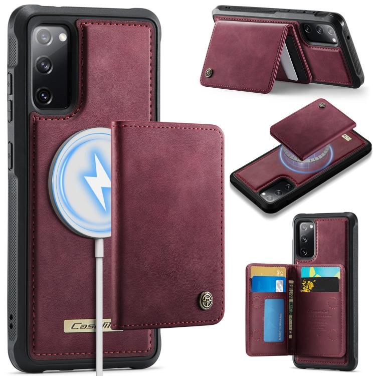 Custodia per telefono CaseMe serie Me80 con portafoglio rimovibile, protezione magnetica RFID e pelle vegana., For Samsung Galaxy S20 FE, For Samsung Galaxy A53 5G, For Samsung Galaxy S22 Ultra 5G, For Samsung Galaxy S22+ 5G