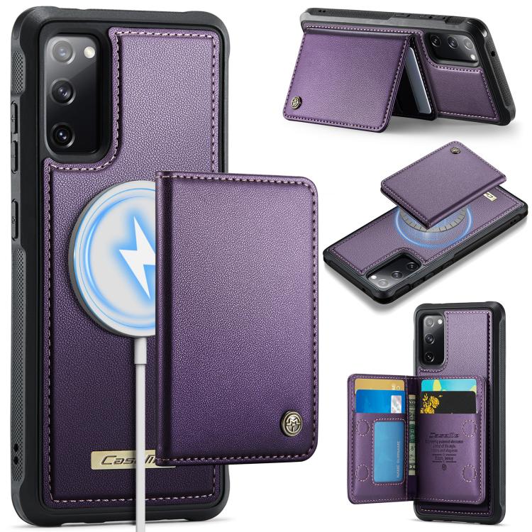 Custodia per telefono CaseMe serie Me80 con portafoglio rimovibile, protezione magnetica RFID e pelle vegana., For Samsung Galaxy S20 FE, For Samsung Galaxy A53 5G, For Samsung Galaxy S22 Ultra 5G, For Samsung Galaxy S22+ 5G