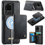 Custodia per telefono CaseMe serie Me80 con portafoglio rimovibile, protezione magnetica RFID e pelle vegana., For Samsung Galaxy S21 Ultra 5G, For Samsung Galaxy S20 Ultra 5G, For Samsung Galaxy S20 5G, For Samsung Galaxy S20+ 5G