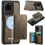 Custodia per telefono CaseMe serie Me80 con portafoglio rimovibile, protezione magnetica RFID e pelle vegana., For Samsung Galaxy S21 Ultra 5G, For Samsung Galaxy S20 Ultra 5G, For Samsung Galaxy S20 5G, For Samsung Galaxy S20+ 5G