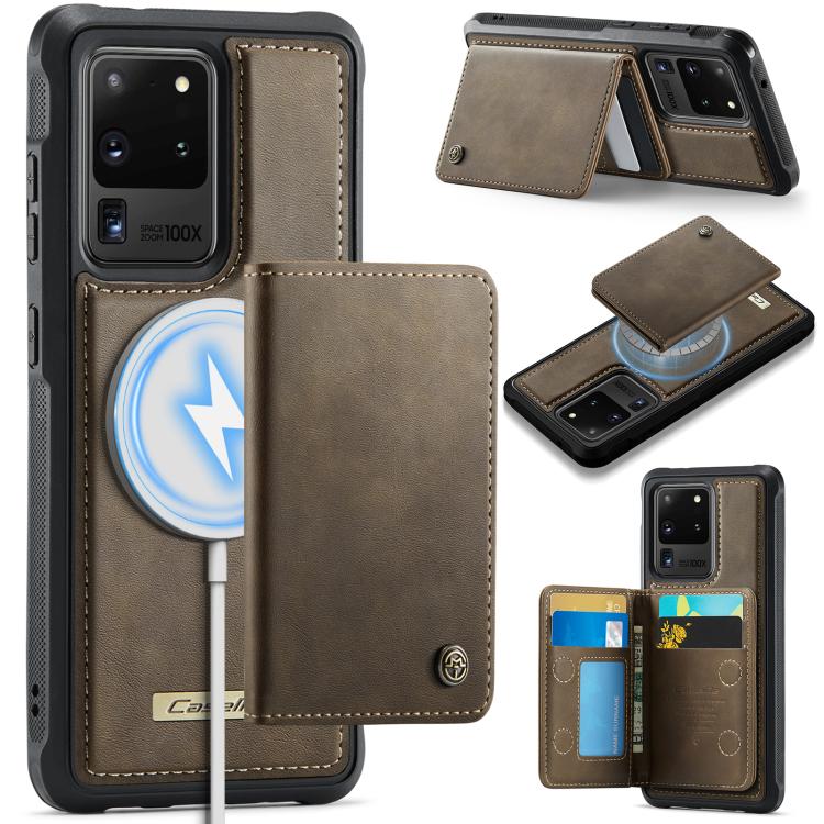 Custodia per telefono CaseMe serie Me80 con portafoglio rimovibile, protezione magnetica RFID e pelle vegana., For Samsung Galaxy S21 Ultra 5G, For Samsung Galaxy S20 Ultra 5G, For Samsung Galaxy S20 5G, For Samsung Galaxy S20+ 5G