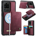 Custodia per telefono CaseMe serie Me80 con portafoglio rimovibile, protezione magnetica RFID e pelle vegana., For Samsung Galaxy S21 Ultra 5G, For Samsung Galaxy S20 Ultra 5G, For Samsung Galaxy S20 5G, For Samsung Galaxy S20+ 5G