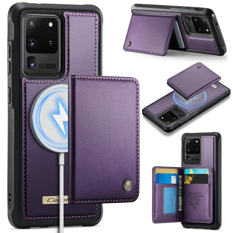 Custodia per telefono CaseMe serie Me80 con portafoglio rimovibile, protezione magnetica RFID e pelle vegana., For Samsung Galaxy S21 Ultra 5G, For Samsung Galaxy S20 Ultra 5G, For Samsung Galaxy S20 5G, For Samsung Galaxy S20+ 5G