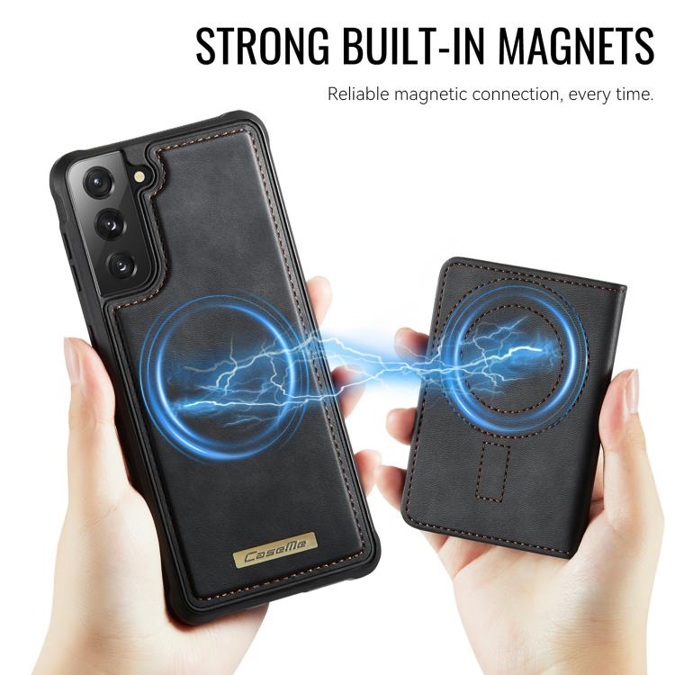 Custodia per telefono CaseMe serie Me80 con portafoglio rimovibile, protezione magnetica RFID e pelle vegana., For Samsung Galaxy S22 5G, For Samsung Galaxy S21 FE 5G, For Samsung Galaxy S21 5G, For Samsung Galaxy S21+ 5G