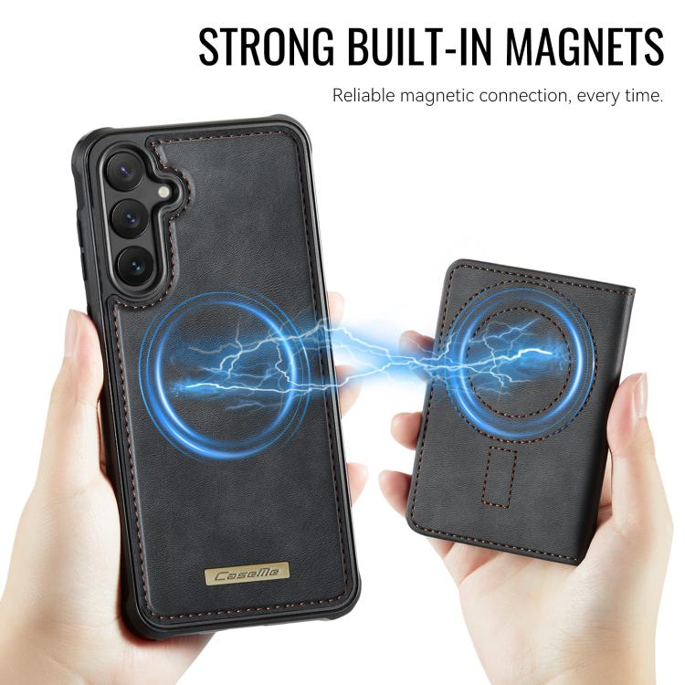 Custodia per telefono CaseMe serie Me80 con portafoglio rimovibile, protezione magnetica RFID e pelle vegana., For Samsung Galaxy S25 / S24 5G, For Samsung Galaxy S25+ / S24+ 5G, For Samsung Galaxy A14 / M44 5G, For Samsung Galaxy A55 5G / A35 5G