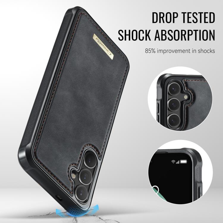 Custodia per telefono CaseMe serie Me80 con portafoglio rimovibile, protezione magnetica RFID e pelle vegana., For Samsung Galaxy S25 / S24 5G, For Samsung Galaxy S25+ / S24+ 5G, For Samsung Galaxy A14 / M44 5G, For Samsung Galaxy A55 5G / A35 5G