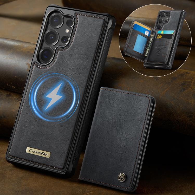 Custodia per telefono CaseMe serie Me80 con portafoglio rimovibile, protezione magnetica RFID e pelle vegana., For Samsung Galaxy S25 Ultra 5G, For Samsung Galaxy S24 FE 5G, For Samsung Galaxy S24 Ultra 5G, For Samsung Galaxy A15