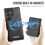 Custodia per telefono CaseMe serie Me80 con portafoglio rimovibile, protezione magnetica RFID e pelle vegana., For Samsung Galaxy S25 Ultra 5G, For Samsung Galaxy S24 FE 5G, For Samsung Galaxy S24 Ultra 5G, For Samsung Galaxy A15