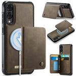 Custodia per telefono CaseMe serie Me80 con portafoglio rimovibile, protezione magnetica RFID e pelle vegana., For Samsung Galaxy A17, For Samsung Galaxy S25 Edge 5G, For Samsung Galaxy A56 5G, For Samsung Galaxy A16