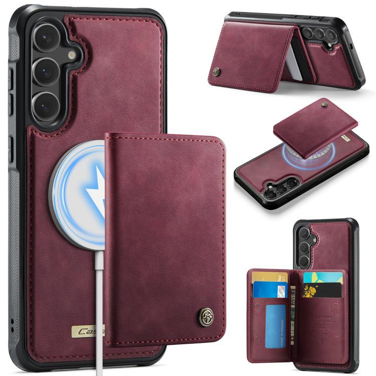 Custodia per telefono CaseMe serie Me80 con portafoglio rimovibile, protezione magnetica RFID e pelle vegana., For Samsung Galaxy S26+ 5G, For Galaxy S26 Ultra 5G, For Samsung Galaxy S26 5G, For Samsung Galaxy S25 FE 5G