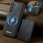 Custodia per telefono CaseMe serie Me80 con portafoglio rimovibile, protezione magnetica RFID e pelle vegana., For Samsung Galaxy S26+ 5G, For Galaxy S26 Ultra 5G, For Samsung Galaxy S26 5G, For Samsung Galaxy S25 FE 5G