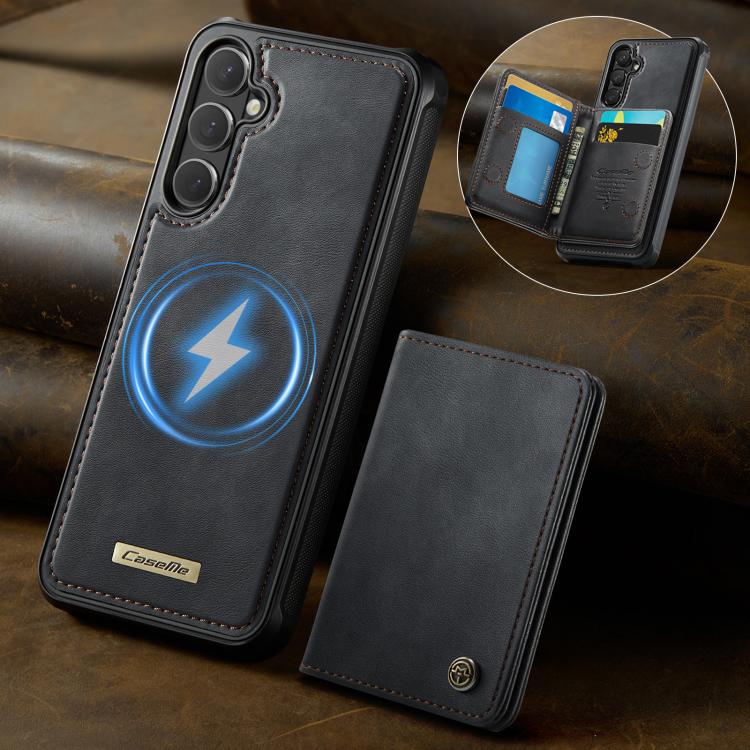 Custodia per telefono CaseMe serie Me80 con portafoglio rimovibile, protezione magnetica RFID e pelle vegana., For Samsung Galaxy S26+ 5G, For Galaxy S26 Ultra 5G, For Samsung Galaxy S26 5G, For Samsung Galaxy S25 FE 5G