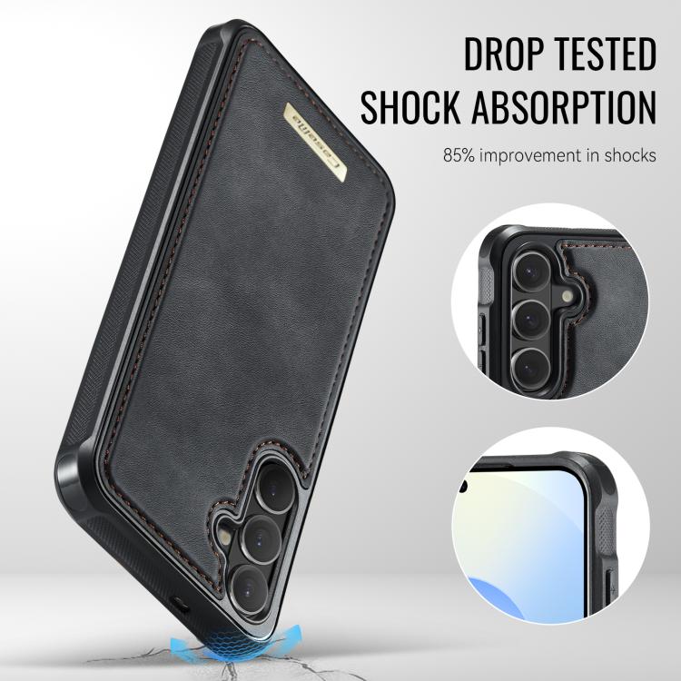 Custodia per telefono CaseMe serie Me80 con portafoglio rimovibile, protezione magnetica RFID e pelle vegana., For Samsung Galaxy S26+ 5G, For Galaxy S26 Ultra 5G, For Samsung Galaxy S26 5G, For Samsung Galaxy S25 FE 5G