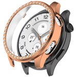 Custodia protettiva per orologio in policarbonato cavo con mezza copertura e fila singola di diamanti., For Xiaomi Watch 5