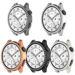Custodia protettiva per orologio in policarbonato cavo con mezza copertura e fila singola di diamanti., For Xiaomi Watch 5