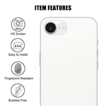 Pellicola in vetro temperato trasparente HD anti-impronta Kalebol per obiettivo fotocamera integrato AR., For iPhone 17e / 16e, For iPhone 17 Pro Max, For iPhone 17 Pro, For iPhone 17, For iPhone Air, For iPhone 16 Pro / 16 Pro Max                     ...
