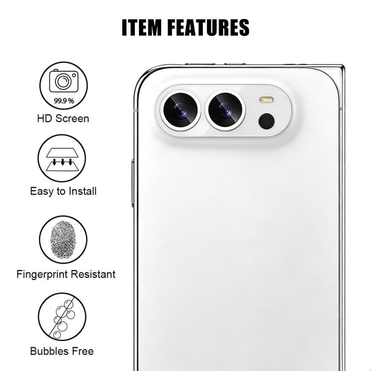 Pellicola in vetro temperato trasparente HD anti-impronta Kalebol per obiettivo fotocamera integrato AR., For iPhone 17e / 16e, For iPhone 17 Pro Max, For iPhone 17 Pro, For iPhone 17, For iPhone Air, For iPhone 16 Pro / 16 Pro Max                     ...