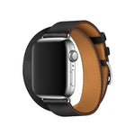 Per Apple Watch 3/2/1 Generazione Cinturino a doppio anello in pelle universale da 42 mm