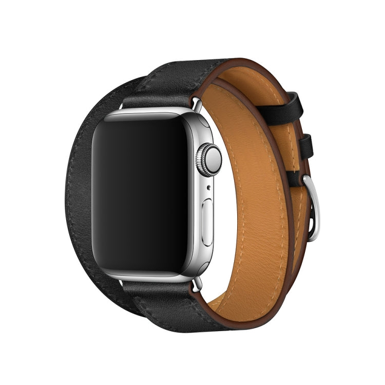 Per Apple Watch 3/2/1 Generazione Cinturino a doppio anello in pelle universale da 42 mm