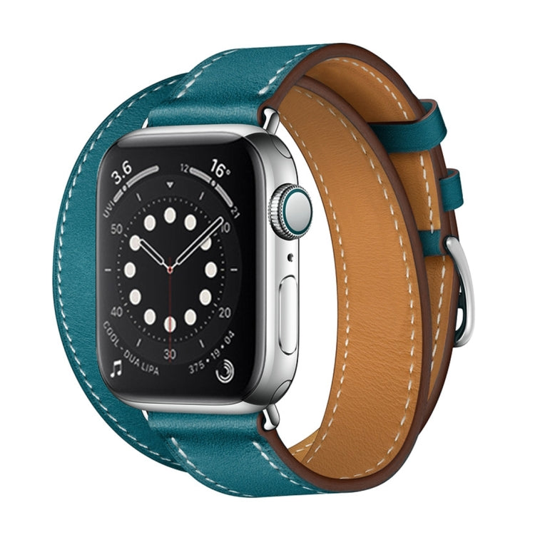 Per Apple Watch 3/2/1 Generazione Cinturino a doppio anello in pelle universale da 42 mm