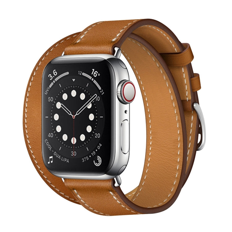 Per Apple Watch 3/2/1 Generazione Cinturino a doppio anello in pelle universale da 42 mm