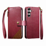 Portafoglio con cerniera e cinturino in ecopelle vegana., For Samsung Galaxy A25 5G, For Samsung Galaxy S23 FE 5G, For Samsung Galaxy A14, For Samsung Galaxy S23 Ultra 5G