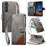 Portafoglio con cerniera e cinturino in ecopelle vegana., For Samsung Galaxy A57 5G, For Samsung Galaxy A37 5G, For Samsung Galaxy S25 FE 5G, For Samsung Galaxy A17