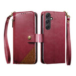 Portafoglio con cerniera e cinturino in ecopelle vegana., For Samsung Galaxy A57 5G, For Samsung Galaxy A37 5G, For Samsung Galaxy S25 FE 5G, For Samsung Galaxy A17