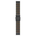Cinturino per orologio in lega di titanio e silicone con fibbia di sicurezza a perlina singola, in silicone., For Garmin 26mm, For Garmin 22mm