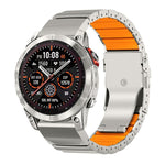Cinturino per orologio in lega di titanio e silicone con fibbia di sicurezza a perlina singola, in silicone., For Garmin 26mm, For Garmin 22mm